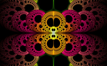 Картинка 3д графика fractal фракталы фон узор