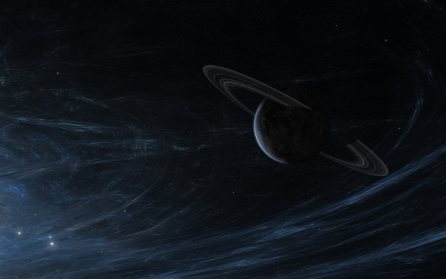 Обои картинки фото космос, арт, пространство, бесконечность, планета, кольца, звезды