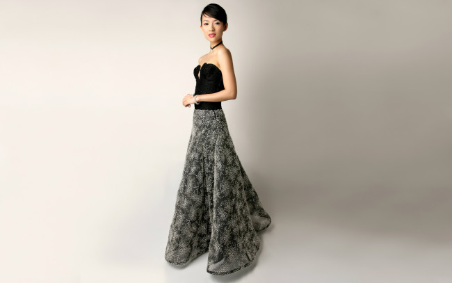 Обои картинки фото Zhang Ziyi, девушки, , , юбка, топ