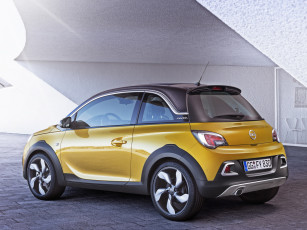обоя автомобили, opel, adam, rocks, 2014г, желтый