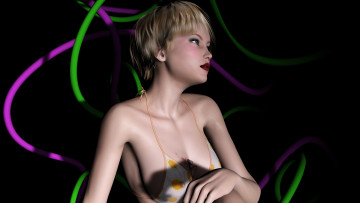 Картинка 3д+графика people+ люди девушка фон взгляд