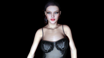 Картинка 3д+графика people+ люди девушка взгляд фон