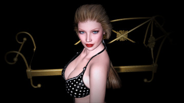 обоя 3д графика, people , люди, фон, девушка, взгляд