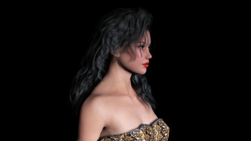 Картинка 3д+графика portraits+ портрет фон взгляд девушка