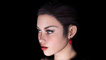 Картинка 3д+графика portraits+ портрет взгляд девушка фон