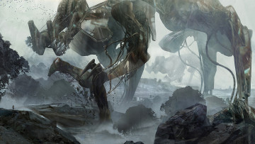 Картинка фэнтези роботы +киборги +механизмы иной мир механоиды