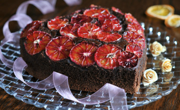 Картинка еда торты сердце апельсины