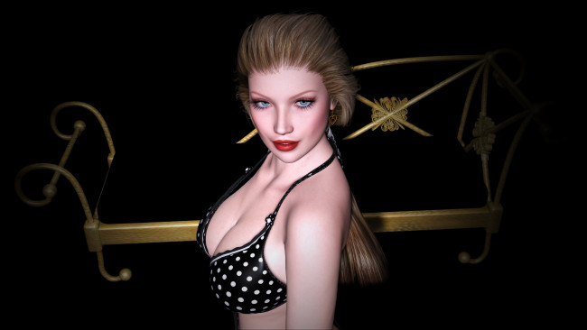 Обои картинки фото 3д графика, people , люди, фон, девушка, взгляд