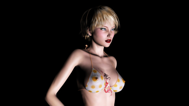 Обои картинки фото 3д графика, people , люди, фон, взгляд, девушка