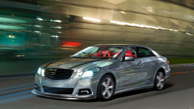 Обои картинки фото автомобили, виртуальный тюнинг, mercedes, серебряный