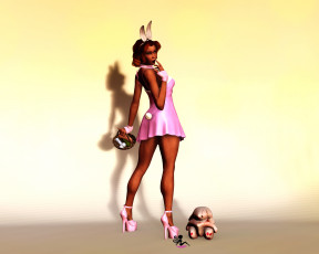 Картинка 3д+графика люди+ people девушка взгляд фон