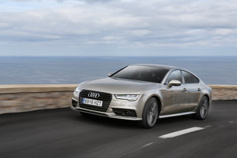 Картинка автомобили audi 3-0 sportback a7 tdi ultra s-line 2014г светлый