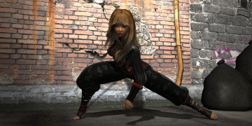 Картинка 3д+графика люди+ people фон взгляд девушка поза