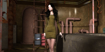 Картинка 3д+графика люди+ people фон взгляд девушка