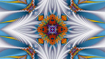 Картинка 3д+графика фракталы+ fractal цвета фон узор