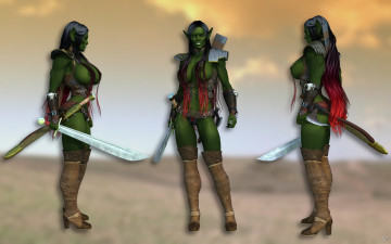 Картинка 3д+графика существа+ creatures оружие фон взгляд халки