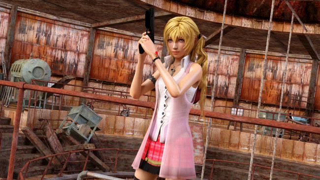 Обои картинки фото 3д графика, фантазия , fantasy, фон, взгляд, девушка, оружие