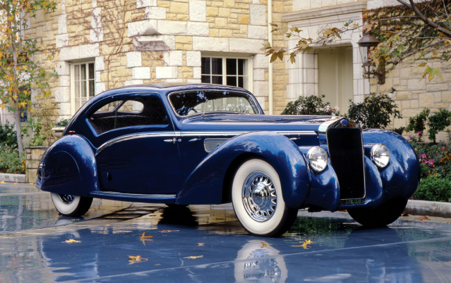 Обои картинки фото delage d8 120 aerodynamic coupe par letourneur marchand, автомобили, delage