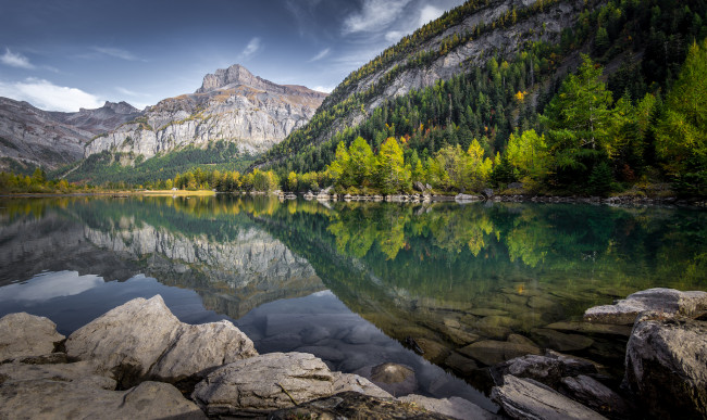 Обои картинки фото природа, реки, озера, река, лес, горы