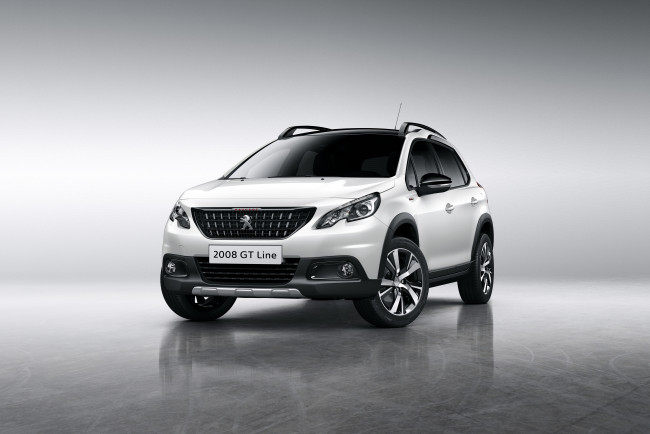 Обои картинки фото автомобили, peugeot, 2008, 2016г, gt, line