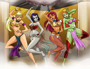 Картинка рисованное комиксы девушки фон взгляд танец