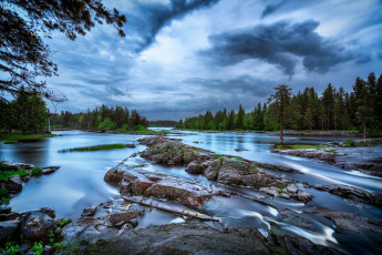 Картинка природа реки озера лес река облака