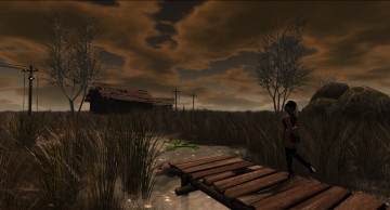 Картинка 3д+графика люди+ people девушка взгляд фон