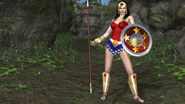 Картинка 3д+графика амазонки+ amazon оружие фон взгляд девушка