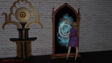 Картинка 3д+графика фантазия+ fantasy девушка взгляд фон