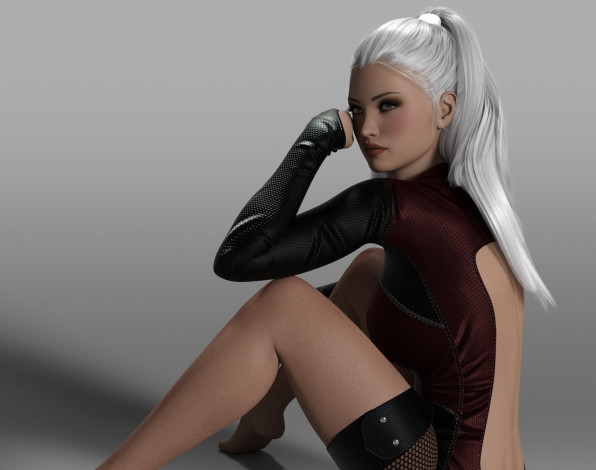 Обои картинки фото 3д графика, люди , people, фон, взгляд, девушка