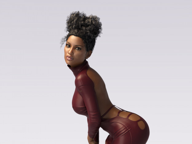 Обои картинки фото 3д графика, люди , people, фон, взгляд, девушка