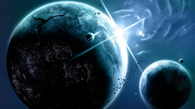 Обои картинки фото космос, арт, планета, галактика, звезды, вселенная