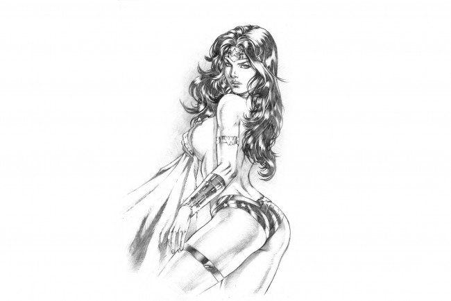 Обои картинки фото рисованное, комиксы, девушка, фон