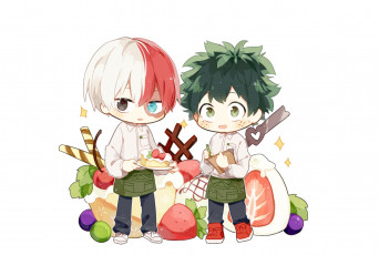 Картинка аниме boku+no+hero+academia amarouhi boku no hero academia midoriya izuku todoroki shouto