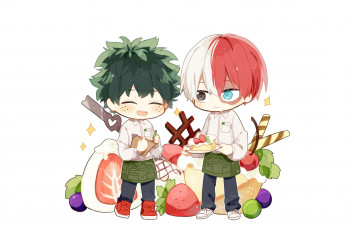 Картинка аниме boku+no+hero+academia amarouhi boku no hero academia midoriya izuku todoroki shouto