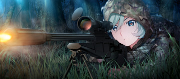 Картинка аниме grisaia+no+kajitsu девушка взгляд фон