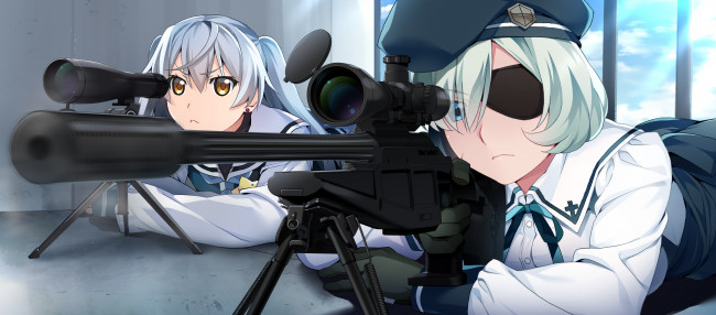 Обои картинки фото аниме, grisaia no kajitsu, девушка, взгляд, фон