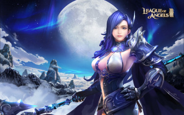 Картинка видео+игры league+of+angels доспехи снег девушка луна скалы