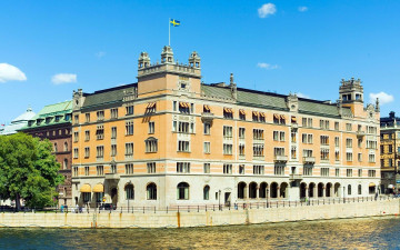 Картинка города стокгольм+ швеция флаги здание