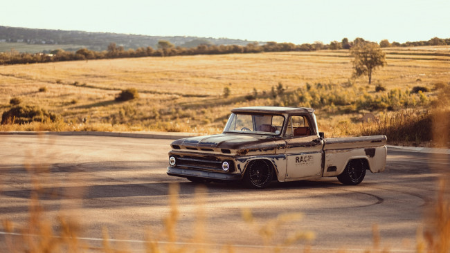Обои картинки фото автомобили, chevrolet, 1966, c10