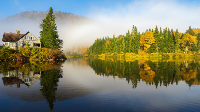 Обои картинки фото природа, реки, озера, канада, квебек