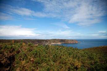 Картинка бретань франция природа побережье