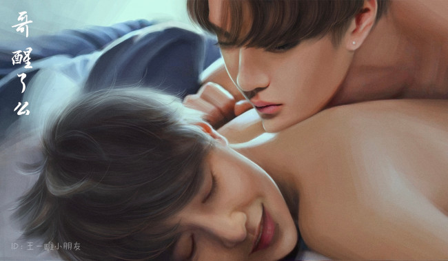 Обои картинки фото рисованное, люди, ван, ибо, wang, yi, bo, сяо, чжань, xiao, zhan