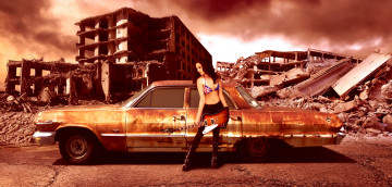 Картинка девушки -+креатив +косплей девушка фон гитара авто