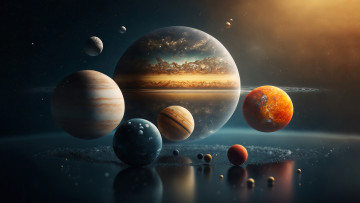 Картинка космос арт планеты
