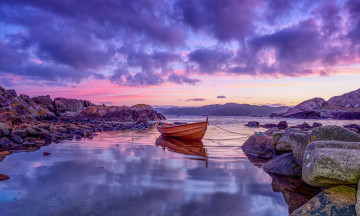 обоя корабли, лодки,  шлюпки, побережье, лодка, камни