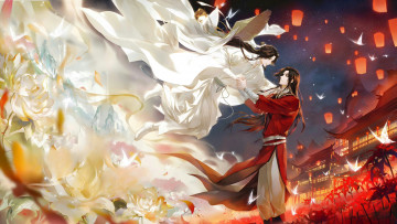 обоя аниме, tian guan ci fu, хуа, чэн, се, лянь