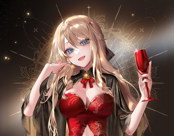 Обои картинки фото аниме, genshin impact, девушка, поза