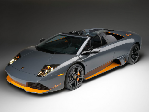 Обои картинки фото 2009, lamborghini, murcielago, lp, 650, roadster, автомобили