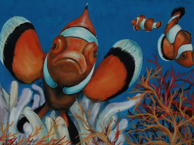 Обои картинки фото разное, граффити, немо